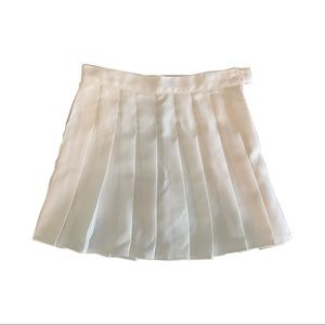 y2k pleated white skater skort
